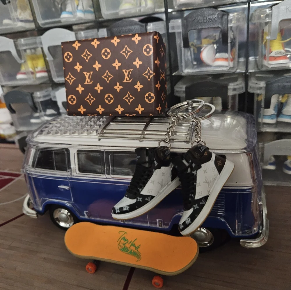 Louis Vuitton Black & White Sneaker Keychain Pair